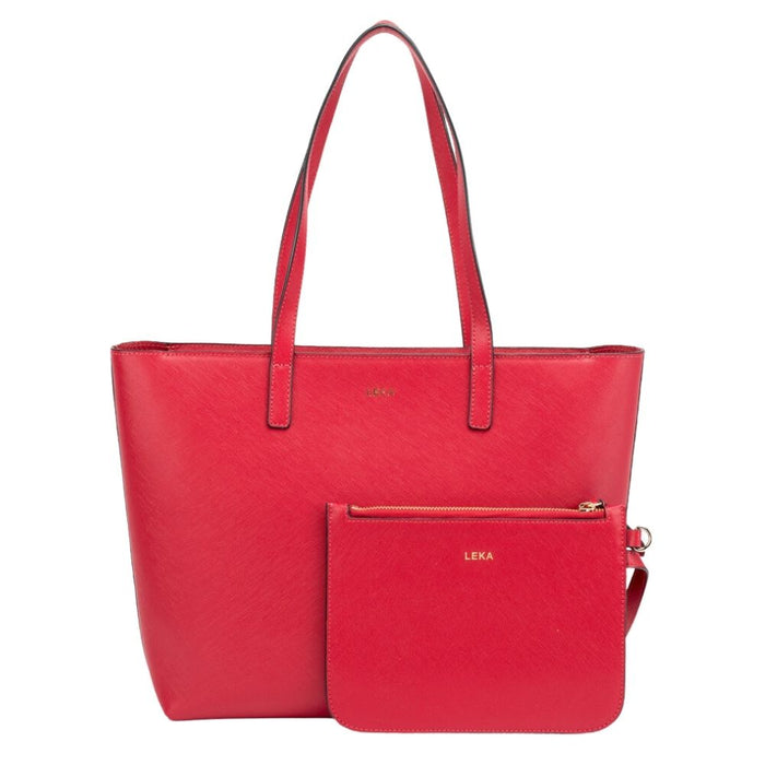 Darcia tote トートバッグ 小物入れ付(light red)