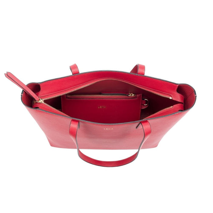 Darcia tote トートバッグ 小物入れ付(light red)