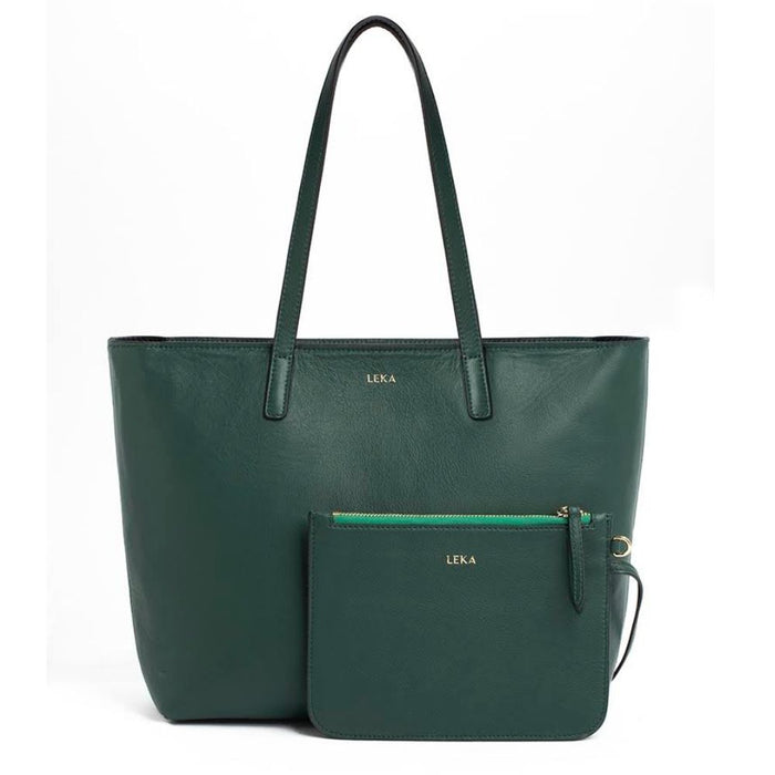 Darcia tote トートバッグ 小物入れ付(Green)