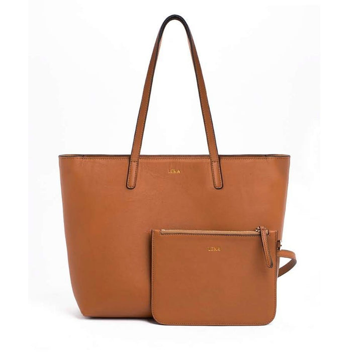 Darcia tote トートバッグ 小物入れ付(Brown)